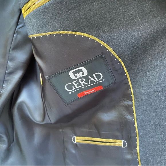 Gerad Men's Suit Jacket and Pants Charcoal Gray 44R - Picture 8 of 10